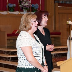 St. Ann's Church - 2 choir members singing at a wedding