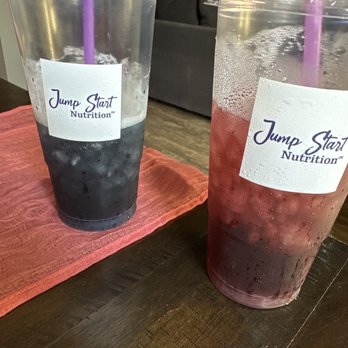 Jump Start Nutrition - Captain America (blue) and Bull Dog Blast (red) Loaded Tea - Nutritionists Near Me - Baton Rouge, Louisiana Jump Start Nutrition - Captain America (blue) and Bull Dog Blast (red) Loaded Tea - Nutritionists Near Me - Baton Rouge, Louisiana