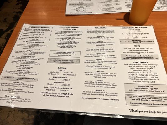 Menu photo 1 Clarkies Diner Yucaipa, CA