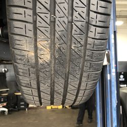 B & H Tow - Destroyed tire.