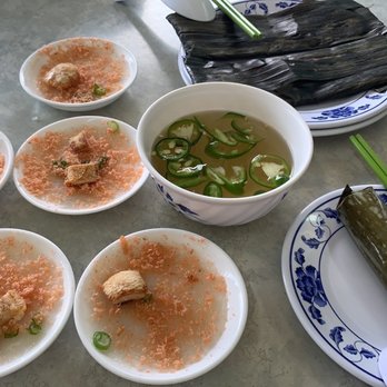 Bun Bo Hue Dong Ba - My order of Banh Beo (left), Banh Nam (far right), and Cha Hue (bottom right). - Vietnamese Near Me - San Jose, California Bun Bo Hue Dong Ba - My order of Banh Beo (left), Banh Nam (far right), and Cha Hue (bottom right). - Vietnamese Near Me - San Jose, California