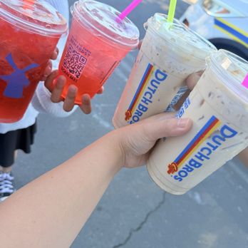 Dutch Bros Coffee - Poppin- Boba Berry Lemonade, strawberry lemonade, pumpkin caramel brulee breve, golden eagle - Juice Bars & Smoothies Near Me - Gilroy, California