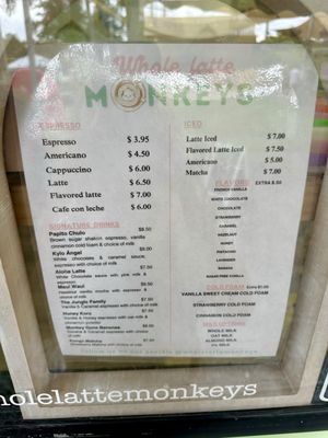 Menu photo 5 Whole Latte Monkeys Davie, FL