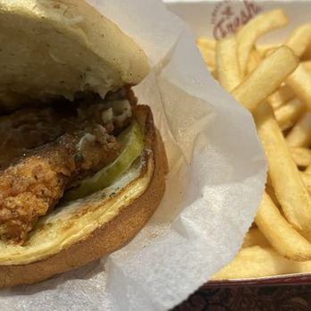 Slim Chickens - Crispy Chicken Sandwich meal with fries - American Near Me - Charlotte, North Carolina