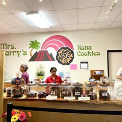 Mrs. Barry's Kona Cookies - Cashier & Counter  Display of each type of cookie they sell