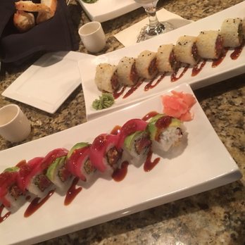 Firefly - Top is spiced tuna roll, bottom heisman roll - Steakhouses Near Me - Panama City Beach, Florida