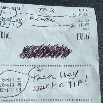 Sushi Asahi - 7$ tax PLUS 15% gratuity...then Tip? - Sushi Bars Near Me - Riverside, California