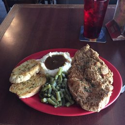 Lord have mercy! Today's special: fried pork chop, garlic bread, green beans and mash potatoes! (Followed by a nap) :) Lord have mercy! Today's special: fried pork chop, garlic bread, green beans and mash potatoes! (Followed by a nap) :)