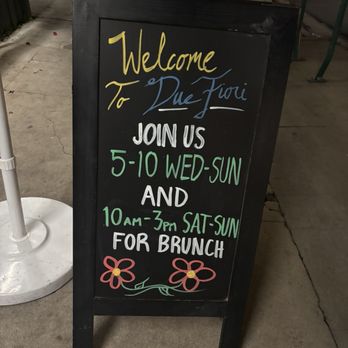 Due Fiori - Sign out front - Italian Near Me - Long Beach, California