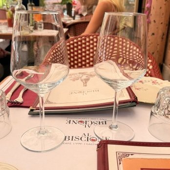 Al Biscione - table setting. very simple with italian charm - Bars Near Me - Rome, RM