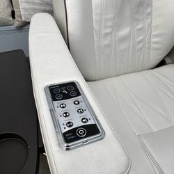 Set your massage levels and recline!