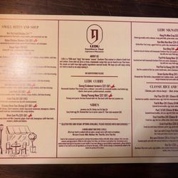 Ledu Thai - Menu