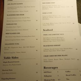 Back of Menu Back of Menu