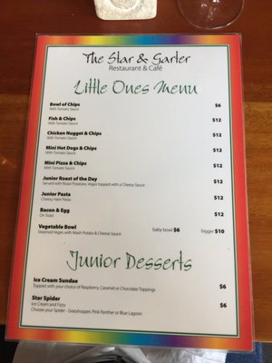 Menu photo 1 Star & Garter Oamaru, OTA