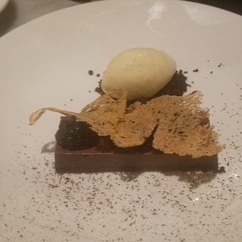 Spoon and Stable - Chocolate tart with sourdough ice cream... - New American Near Me - Minneapolis, Minnesota