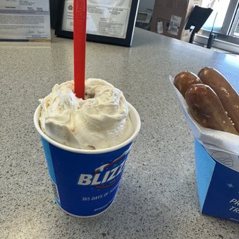 Dairy Queen / Orange Julius - Reese's Pieces Cookie Dough BLIZZARD Treat - Fast Food Near Me - Colton, California