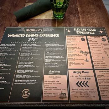 Le Grand - Unlimited dining experience menu - Breakfast & Brunch Near Me - Los Angeles, California