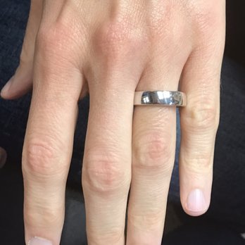Rahl Jewelers - My fiancé's wedding band (this is the demo ring- his will fit right when it comes in). - Jewelry Near Me - Hoffman Estates, Illinois