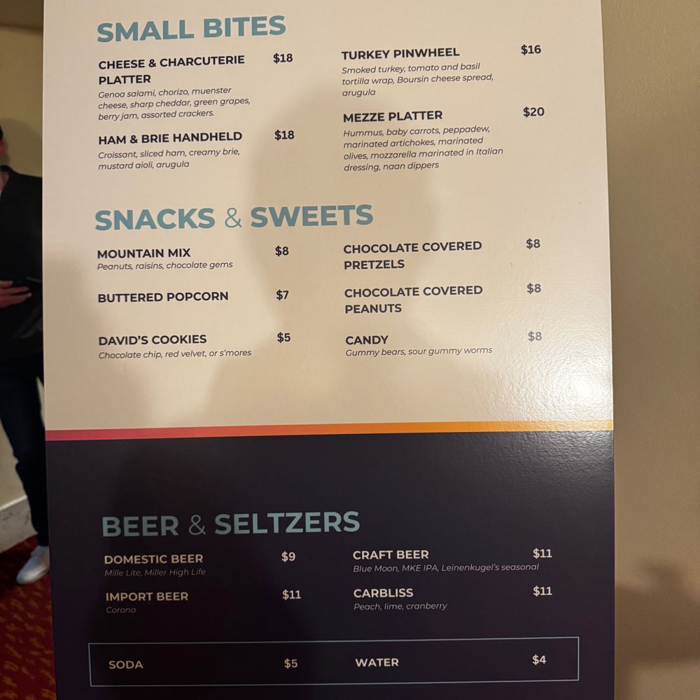 Marcus Performing Arts Center - refreshments - Performing Arts Near Me - Milwaukee, Wisconsin