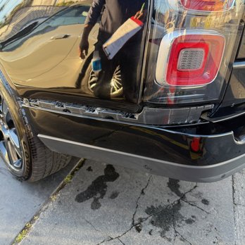 Beach Cities Car Wash - Photo taken in the drying area showing missing rear trim before vehicle was returned - Car Wash Near Me - Venice, California Beach Cities Car Wash - Photo taken in the drying area showing missing rear trim before vehicle was returned - Car Wash Near Me - Venice, California