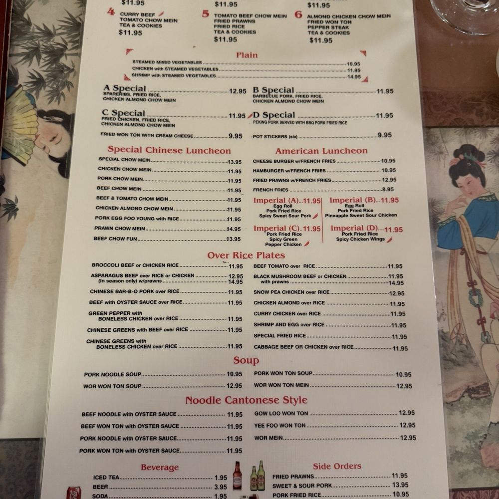 Hop Sing Palace - Daily luncheon menu - Chinese Near Me - Folsom, California