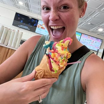 Little Taiyaki - Pomegranate pineapple swirl with fruity pebbles and gummy sharks! - Ice Cream & Frozen Yogurt Near Me - Sapulpa, Oklahoma Little Taiyaki - Pomegranate pineapple swirl with fruity pebbles and gummy sharks! - Ice Cream & Frozen Yogurt Near Me - Sapulpa, Oklahoma