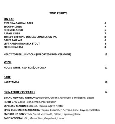 Menu photo 2 Two Perrys New York, NY