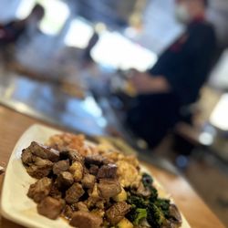 Ichiban Teppanyaki & Sushi - Steak, lobster and shrimp with extra veggies