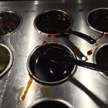 Q-POT - Flat spoons to scoop soy sauce=very messy sauce station. - Korean Near Me - San Jose, California Q-POT - Flat spoons to scoop soy sauce=very messy sauce station. - Korean Near Me - San Jose, California