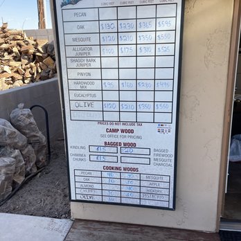 Paul Bunyan's Firewood - Changing Wood Prices based on availablity - Firewood Near Me - Guadalupe, Arizona
