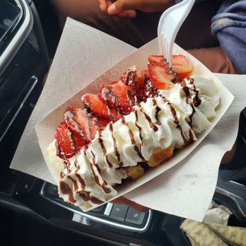 VolksWaffle - Strawberry waffle with Nutella and whip cream - Desserts Near Me - Carmichael, California