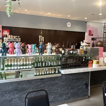 Sweet Lily Bakery - small sizes of spirits nicely organized in the fridge; and cute, colorful decor on the top counter. - Bakeries Near Me - Los Angeles, California Sweet Lily Bakery - small sizes of spirits nicely organized in the fridge; and cute, colorful decor on the top counter. - Bakeries Near Me - Los Angeles, California