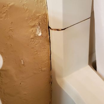 Angel Fire Resort - Cracks in bathroom wall - Golf Near Me - Angel Fire, New Mexico