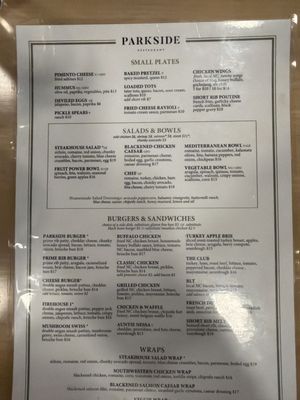 Menu photo 5 Parkside Restaurant - Wendell Wendell, NC