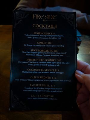 Menu photo 1 Fireside Bar San Francisco, CA Menu photo 1 Fireside Bar San Francisco, CA