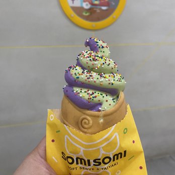 Somisomi - Taro and Matcha swirl - Desserts Near Me - Frisco, Texas Somisomi - Taro and Matcha swirl - Desserts Near Me - Frisco, Texas