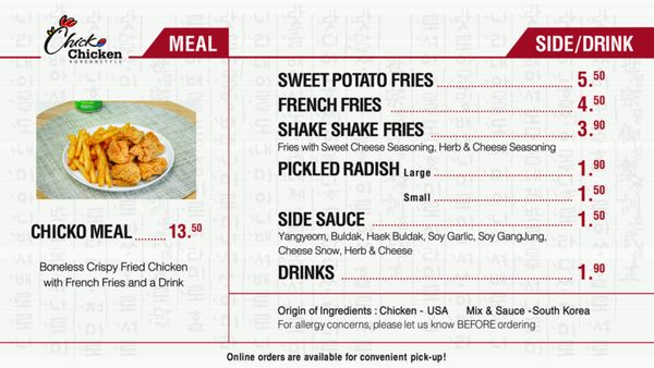 Menu photo 8 Chicko Chicken Federal Way, WA