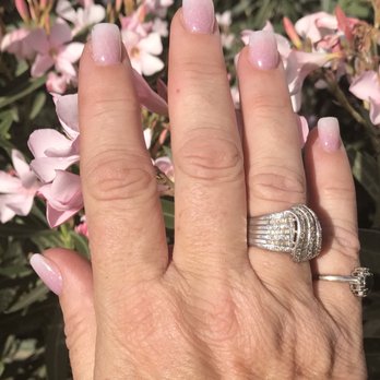 GBM Salon Studios - White beige then sparkle pink ombre by Martha - Hair Salons Near Me - Blythe, California