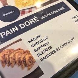 a menu for a french cafe