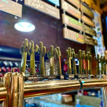 Borderlands Brewing - a row of beer taps - Breweries Near Me - Tucson, Arizona
