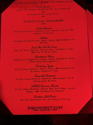 Menu photo 4 Prohibition San Diego, CA Menu photo 4 Prohibition San Diego, CA