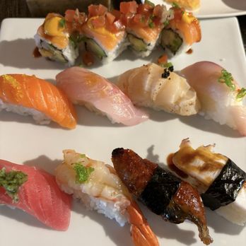 Sushi Hachi - Alaska Roll, Salmon Nigiri, Seabass Nigiri, Scallop Nigiri, Yellowtail nigiri, Tuna Nigiri, Sweet Shrimp Nigiri, Eel Nigiri, Octopus Nigiri - Sushi Bars Near Me - Washington, DC, District of Columbia Sushi Hachi - Alaska Roll, Salmon Nigiri, Seabass Nigiri, Scallop Nigiri, Yellowtail nigiri, Tuna Nigiri, Sweet Shrimp Nigiri, Eel Nigiri, Octopus Nigiri - Sushi Bars Near Me - Washington, DC, District of Columbia