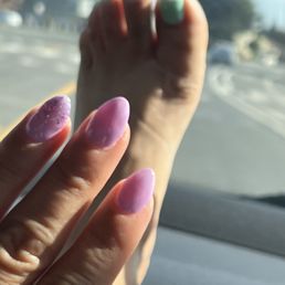 Russian mani and gel pedi Russian mani and gel pedi