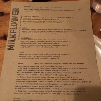 Milkflower - Menu - January 2020 - Pizza Near Me - Astoria, New York Milkflower - Menu - January 2020 - Pizza Near Me - Astoria, New York