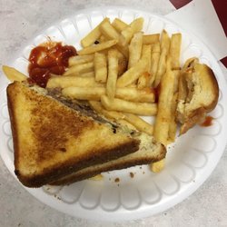 Cannon Lanes Bowling - Patty melt & fries