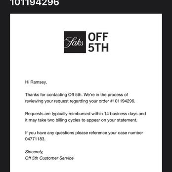 Saks OFF 5TH - Email from Saks Off Fifth - Department Stores Near Me - New York, New York Saks OFF 5TH - Email from Saks Off Fifth - Department Stores Near Me - New York, New York
