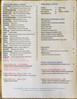 Menu photo 8 Matsumoto Los Angeles, CA