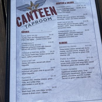 Canteen Taproom - Menu - Breweries Near Me - Albuquerque, New Mexico