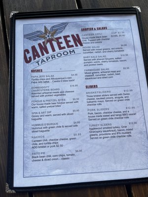Menu photo 4 Canteen Taproom Albuquerque, NM