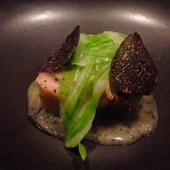 Benu - perfect hend, decadent sauce, bitter lettuce
roast hen, fish maw, cabbage, black truffle - Asian Fusion Near Me - San Francisco, California Benu - perfect hend, decadent sauce, bitter lettuce
roast hen, fish maw, cabbage, black truffle - Asian Fusion Near Me - San Francisco, California
